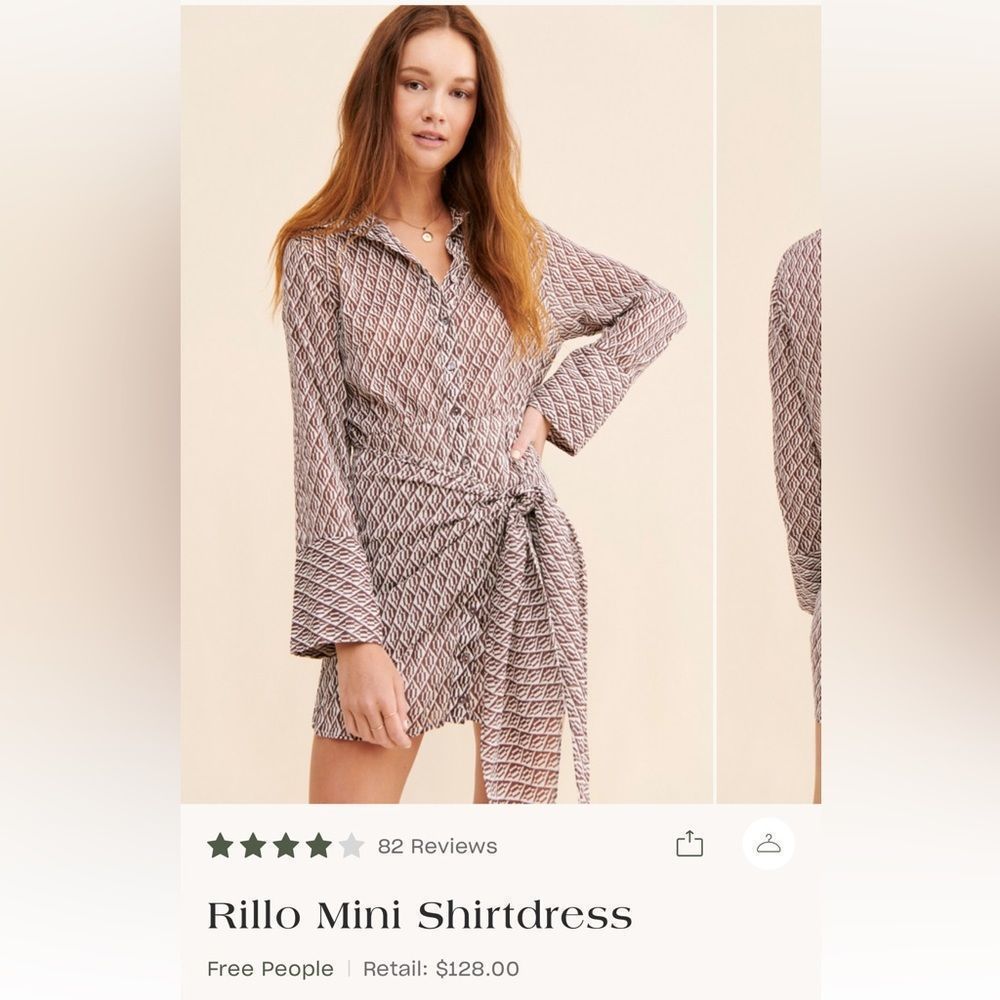 NWOT Rillo Mini Shirtdress